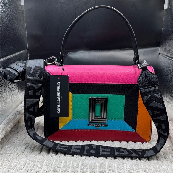 Karl Lagerfeld Mosaic Multi. Convertible Bag - Picture 4 of 10